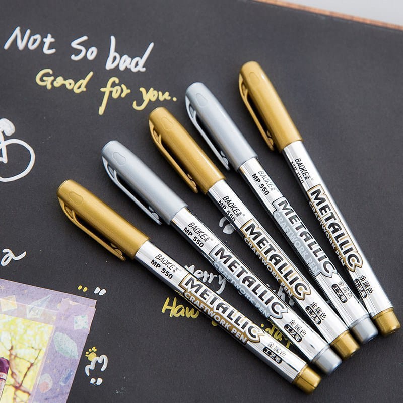 Metallic Paint Permanent Gold Marker Pen | Resin art | Craft work | Gold Marker | 1.5mm. 