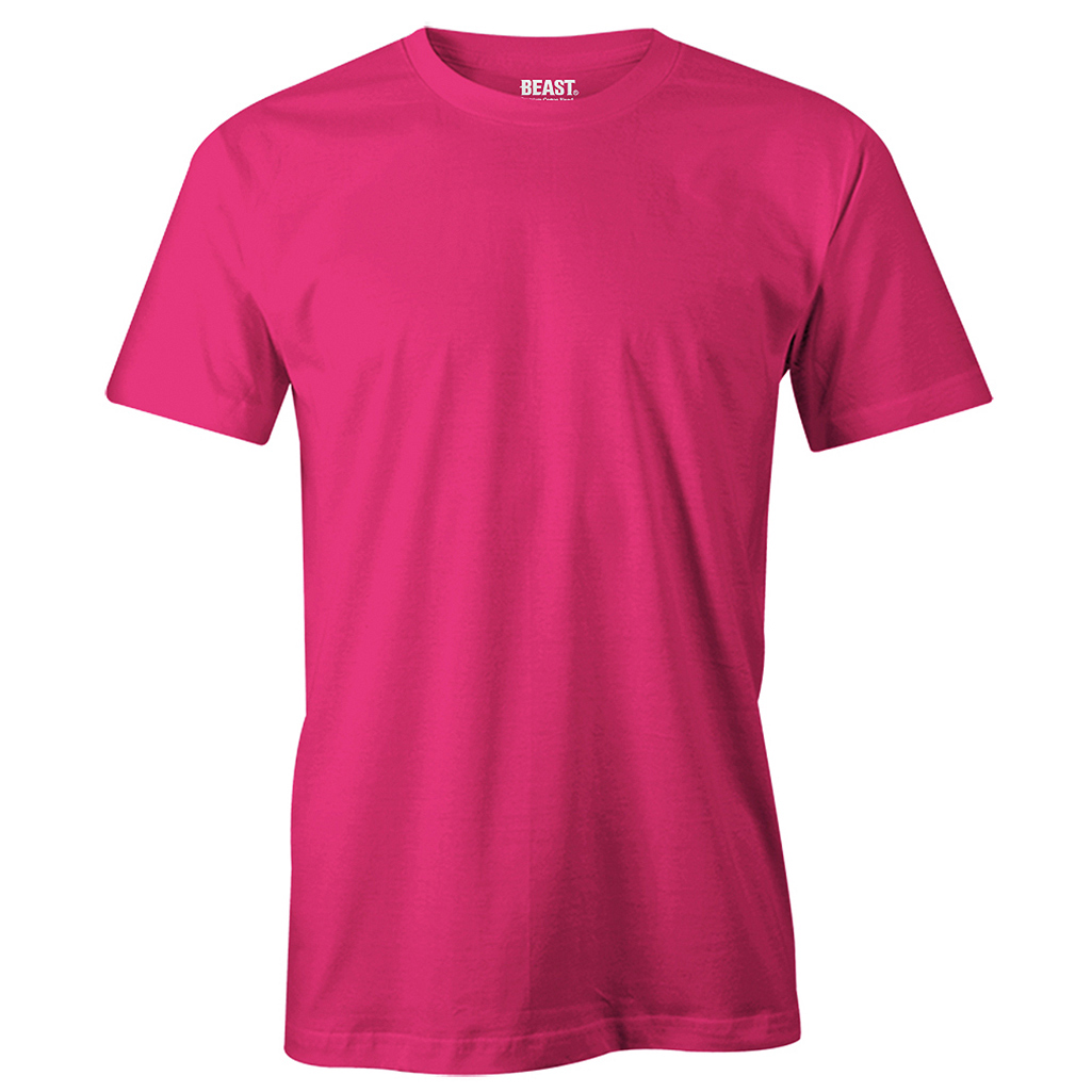 T-Shirt Republic - Hot Pink Men's Premium Crew Neck T Shirt