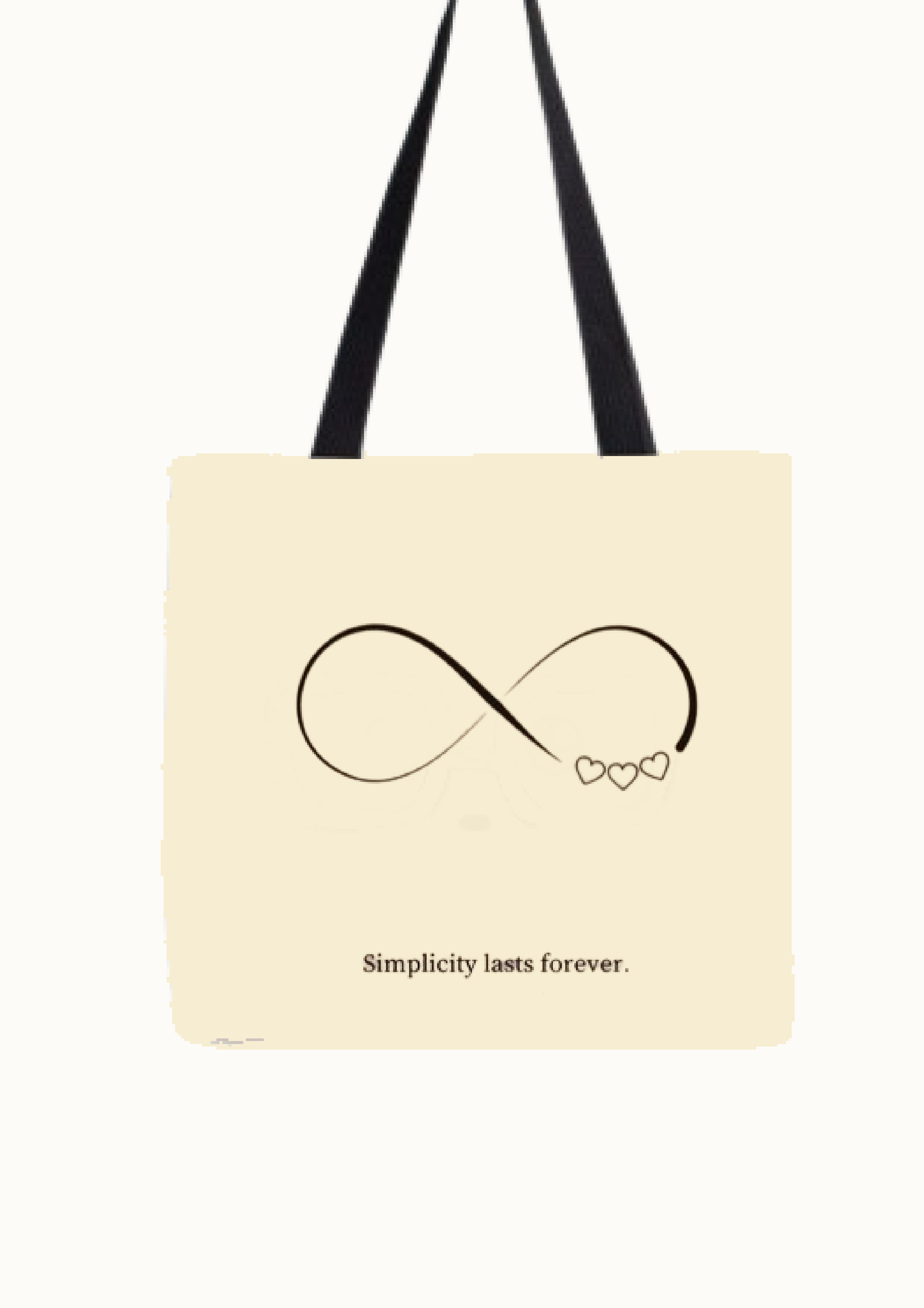 Tote Bag with Black Handle - Eco-Friendly Women’s Bag with Zipper. 