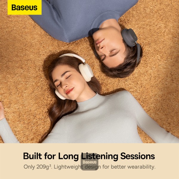 Baseus Bowie D05 Wireless Headphones Noice Reduction 70Hr Battery Grey 6 Months Warranty. 