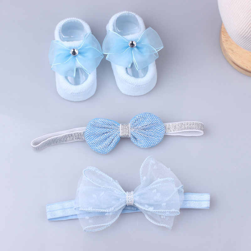 I Love Daddy&Mummy 3Pcs/Set Baby Girl Headband Socks Set Lace Flower Bows Newborn Hair Bands Headbands For Girls Turban Baby Hair Accessories. 