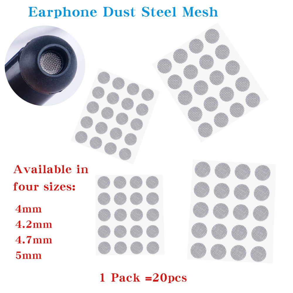 20PCS Earphone Dustrpoof Net 4mm 4.2mm 4.7mm 5mm In-Ear Headphones Parts Dust Self-adhesive Earbuds Shell Mesh. 