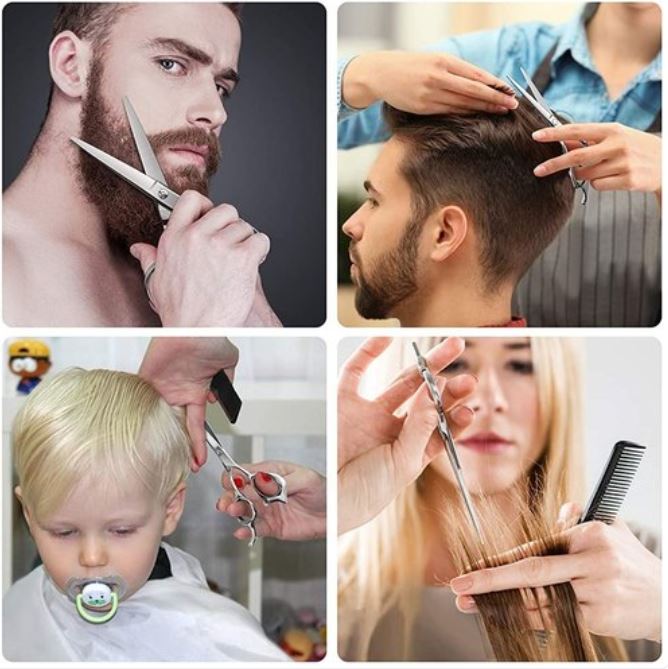 Golden Phoenix High Quality Hair Scissors Hairdressing Salon Scissors Stainless Steel Saloon Scissors Professional Barber Hair Cutting Scissors Shears Clippers Trimming Thinning. 