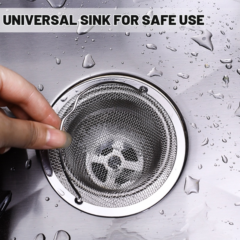 1Pc Water Sink Filter Shower Drain Hole Anti Blocking Mesh Stainless Steel Sink Strainer Floor Drain with Handle Kitchen Gadgets. 