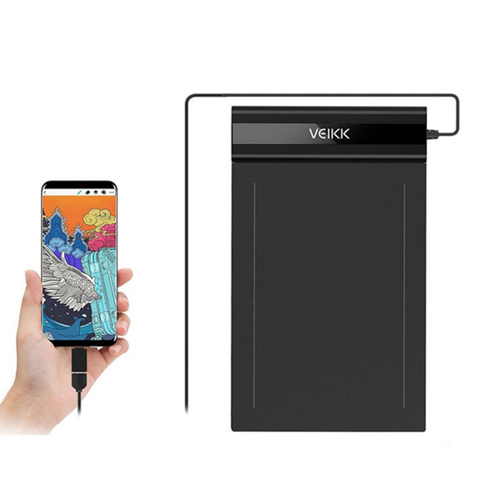(VEIKK Official store) VEIKK S640 6 x 4 inch Ultra-Thin OSU Pen Tablet Graphics Drawing Tablet Digital Art Drawing Pad with Passive Pen(8192 Levels Pressure Sensitivity). 