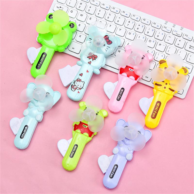 1PC Cartoon Hand-Pressed Fan Children Kids Toy Cute Portable Mini Fans Battery-free Dormitory Student Handheld Small Manual Fan. 