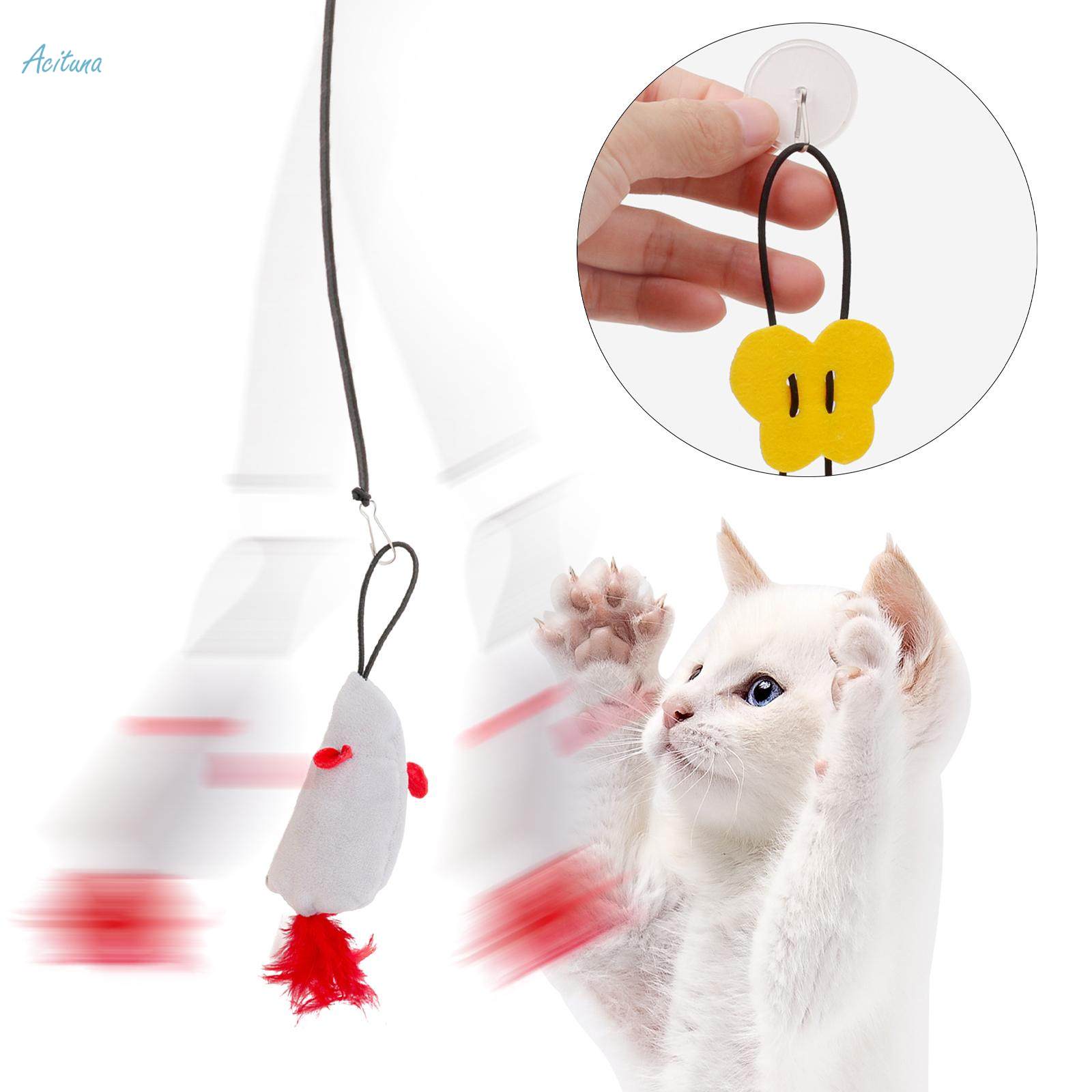 Pet Kitten Cats Mice Toys Hanging Door Cat Plush Toy for Kittens Kitty. 