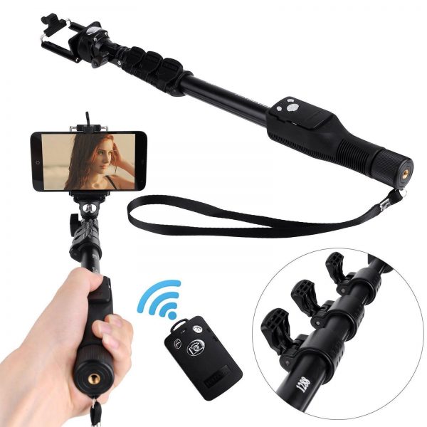Yunteng YT-1288 Bluetooth Selfie Monopod Extendable Handheld Pole with Shutter Remote Control. 