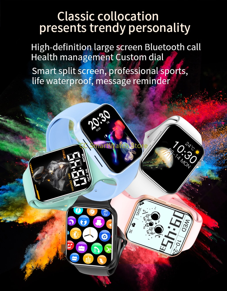 Genuine T100 plus Watch 7 Smart Watch T100plus SmartWatch Bluetooth music Remote Photo Dialing Message Reminder Sports. 