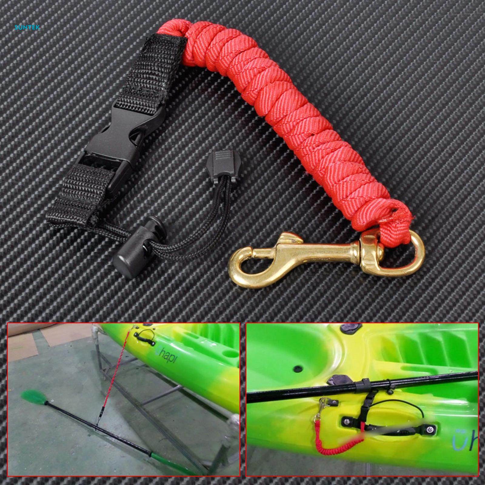 Leash Paddle Holder with Metal Buckle Clip Keeper Lanyard Coiled