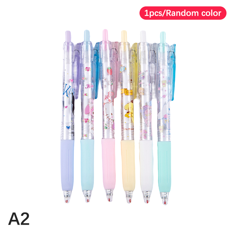 1/6Pcs Gel Pen Anime Students Stationery 0.5MM Gel Pen Cute Kids Gifts