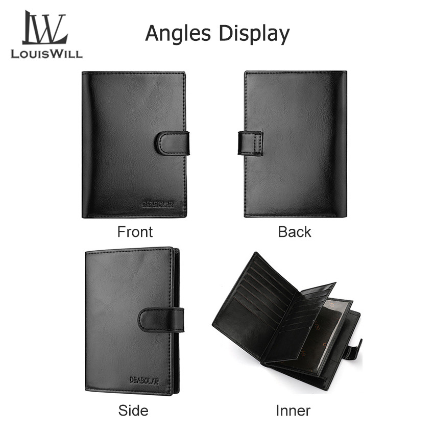 LouisWill Mini Card Holder Business Card Organizer Credit Cards Holder Large Capacity Wallet ID Card Case Slot Clip Purse Money Pouch. 