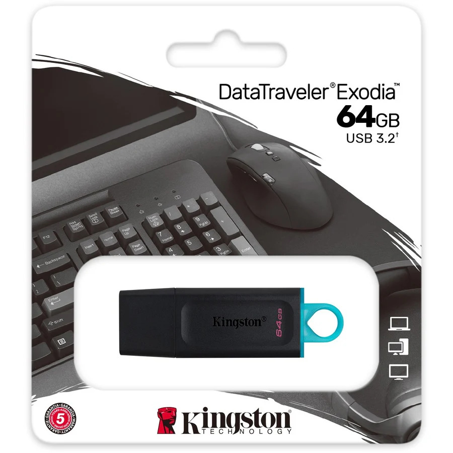 Genuine Kingston DataTraveller Exodia 64GB USB Flash Drive