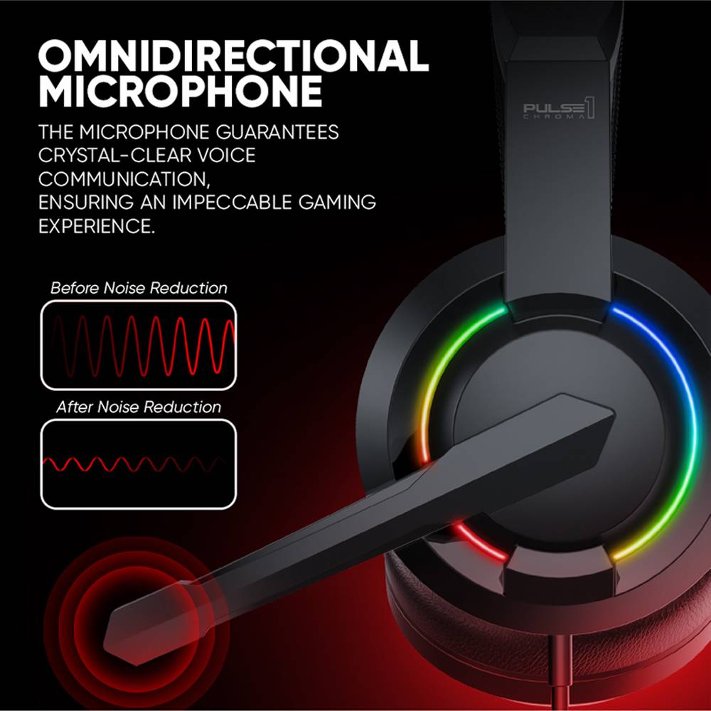 ARMAGGEDDON PULSE 1 CHROMA GAMING STEREO WIRED HEADPHONE WITH MIC | MOBILE GAMING. 