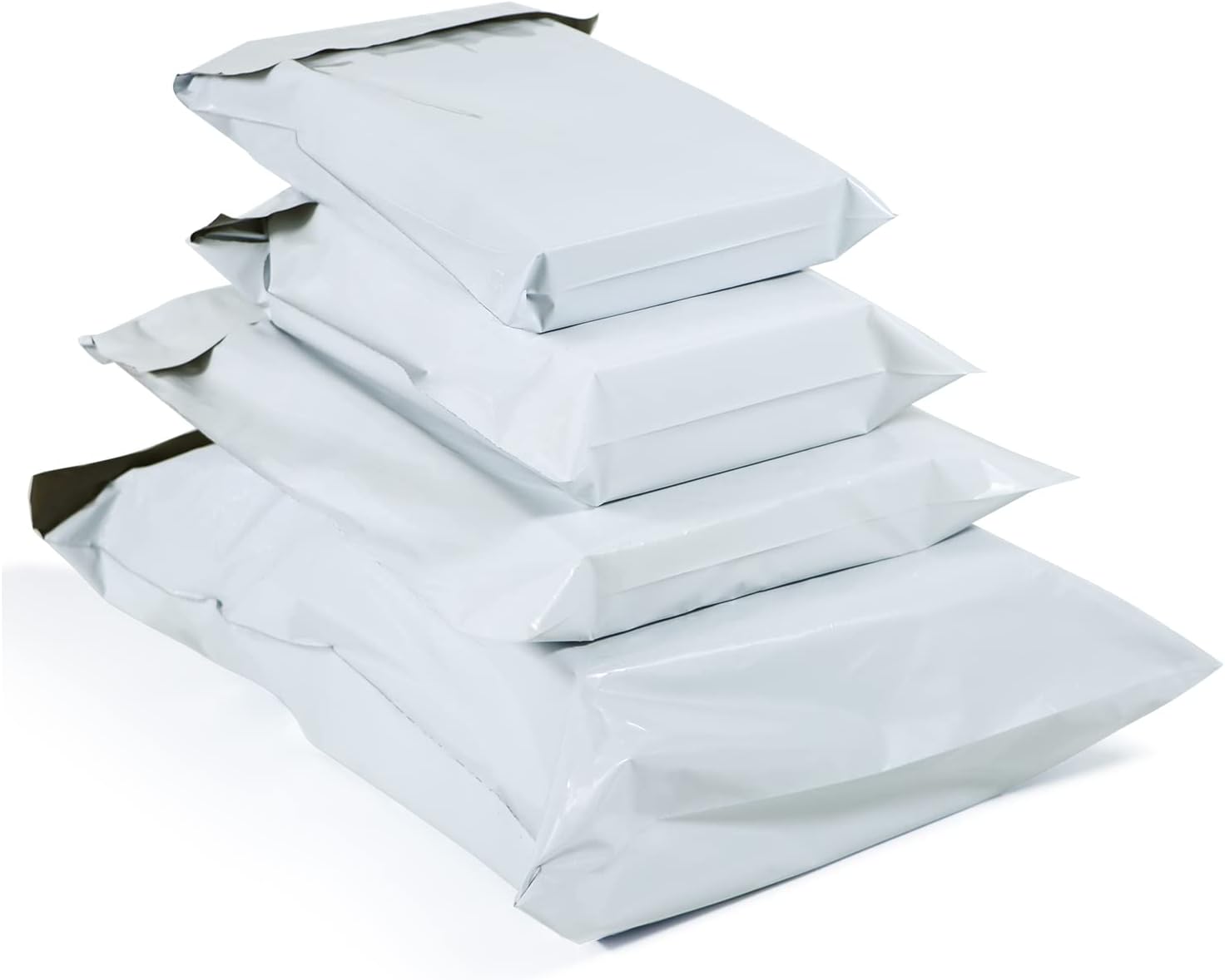 100pcs Courier Bags, Daraz Deliver Bags, Grey color, Waterproof Self Seal Plastic Poly Envelope Mailer Storage Bag Postal Packaging Shipping Mail Bag - Ordinary Quality. 
