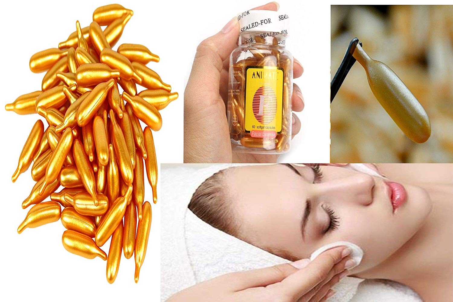 Animate Vitamin E Facial Capsules Serum Oil Enriching with Aloe Vera 11. 