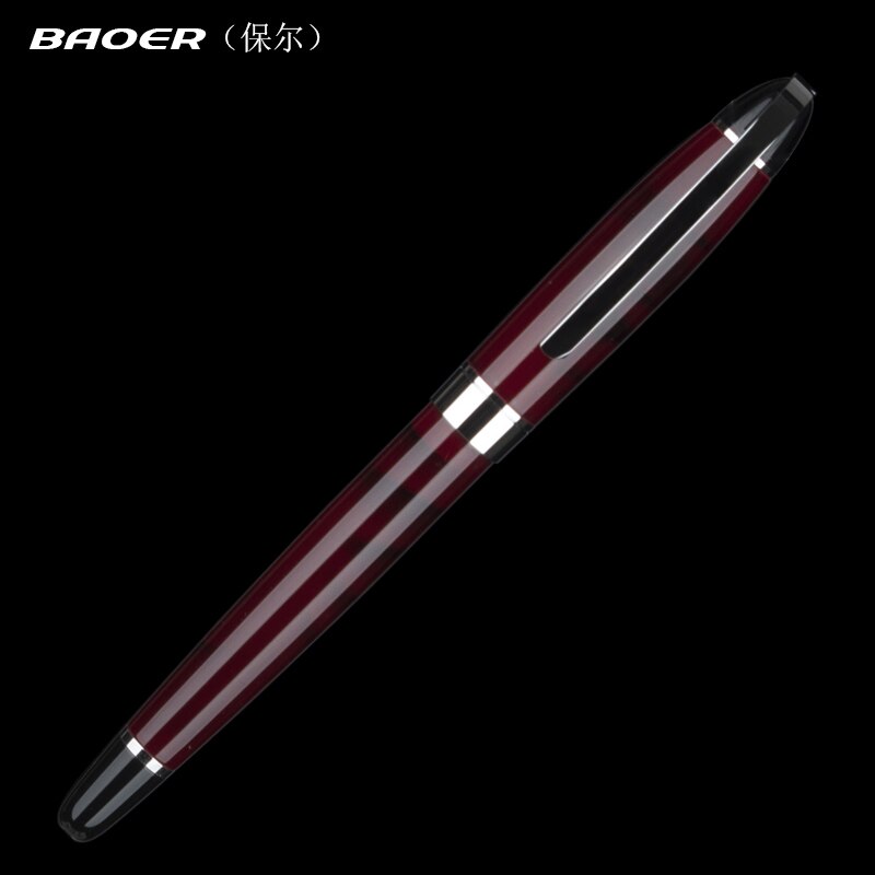【Alizeker Mall】Fountain pen Full Clip Baoer 517 Caneta Office supplies ink. 