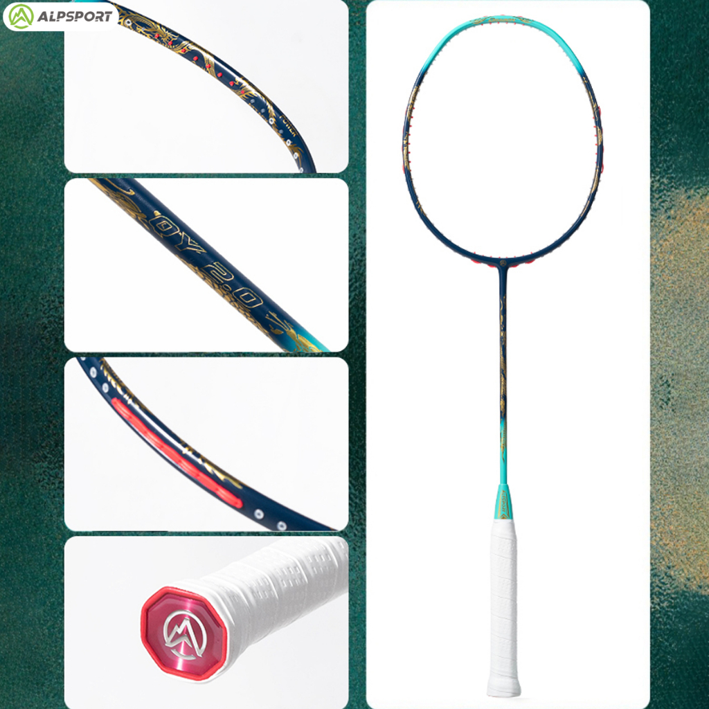 ALP QY2.0 Pro Attack Badminton Racket | T1100 Carbon Fiber 84g | Power Frame System | 38LBS High Tension | Free Stringing Service | 7mm Ultra-Thin Shaft & 305mm Balance. 