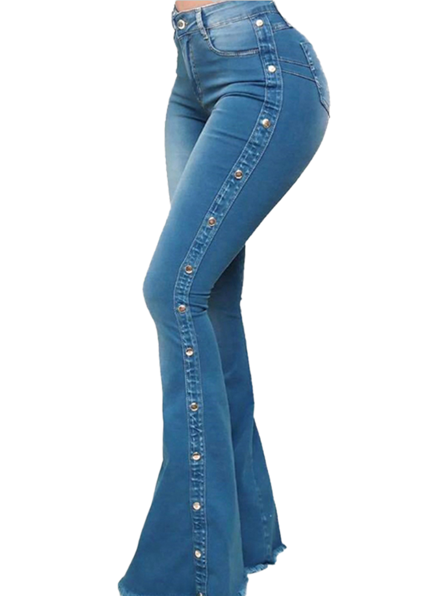 Women Stretchy Flared Jeans, Classic 
