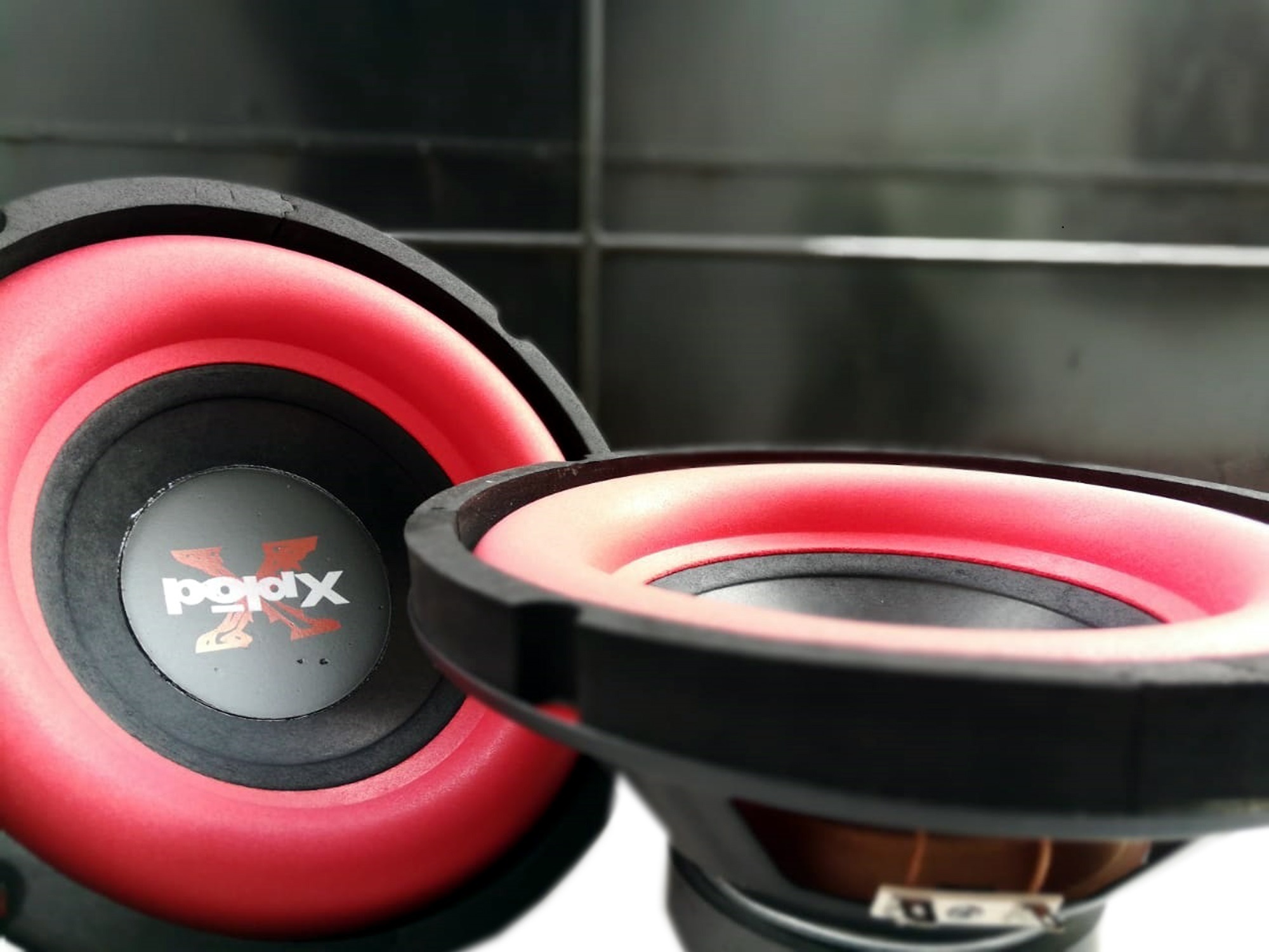 Xplod 08 Inch Red Frame HiFi Super Bass Single Magnetic Subwoofer