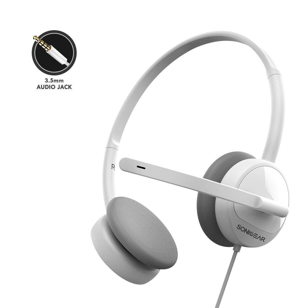 SONICGEAR XENON 1 STEREO WIRED HEADPHONE WITH MICROPHONE. 