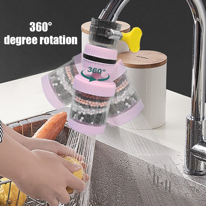 1Pc Universal Retractable Faucet Purifier Splash-Proof Tap Filter 360 Degree Rotation Filtration Shower Head Kitchen Accessories. 