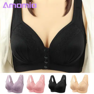 Non-slip Large Size Brassiere Comfortable Lace Bra with Wide