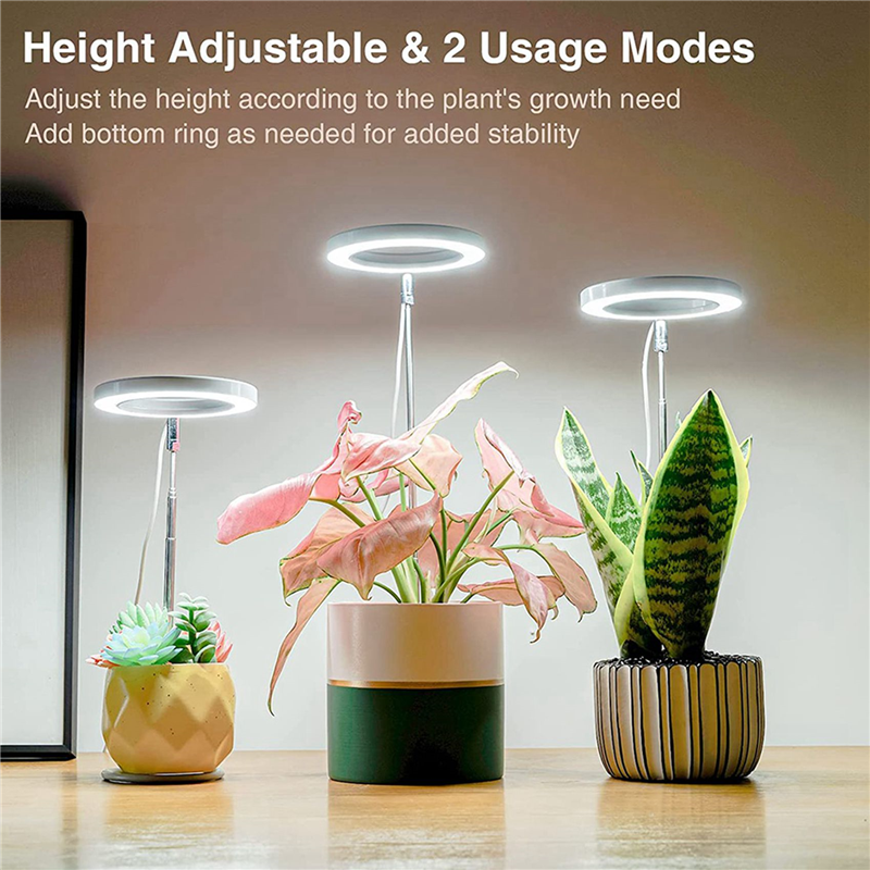 2X Grow Lights for Indoor Plants, Full Spectrum LED Halo Plant Light with Stand Height Adjustable Auto Timer, for Plants. 