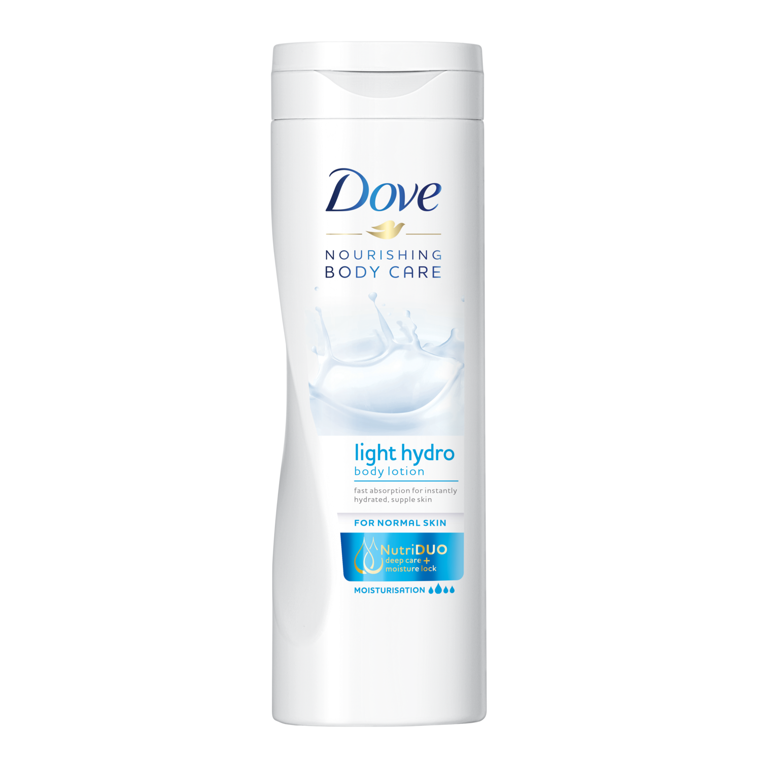 DOVE Nourishing Body Care Light Hydro or LIGHT CARE Body Lotion Refreshing 48H for Normal Skin 400ml (Dlhr). 