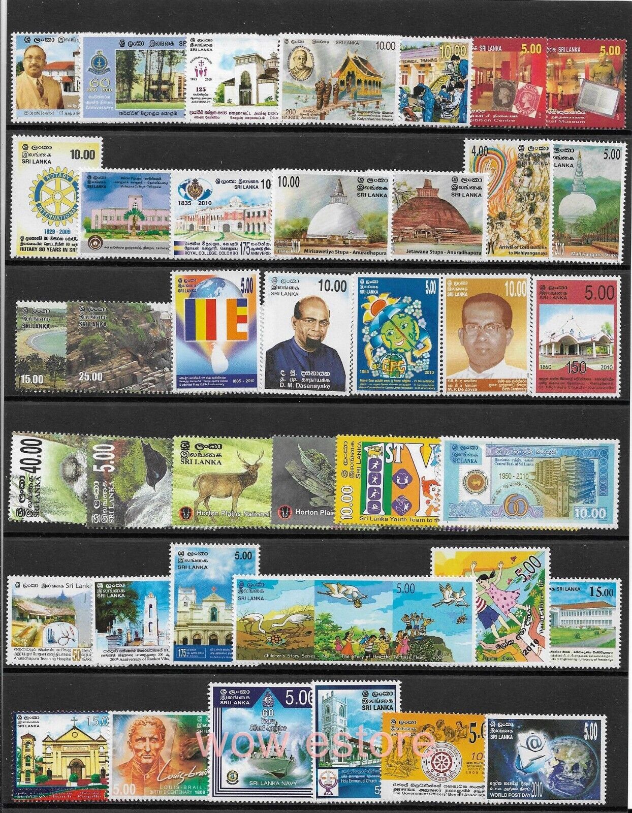 Postage Sri Lankan Old Used Stamps. 