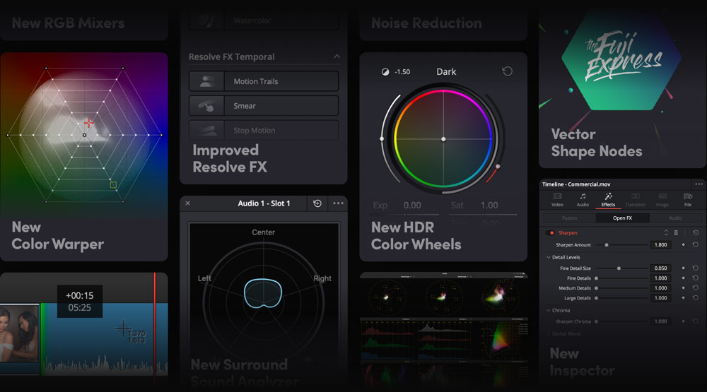 Blackmagic Design DaVinci Resolve Studio 14 to 17 Version Software Collection Pack. 