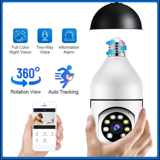 WiFi Smart Camera Bulb E27 Auto Tracking