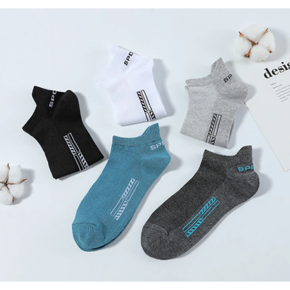 5 Pairs Men's Mesh Ventilated Socks - Lightweight and Refreshing for Active Lifestyles