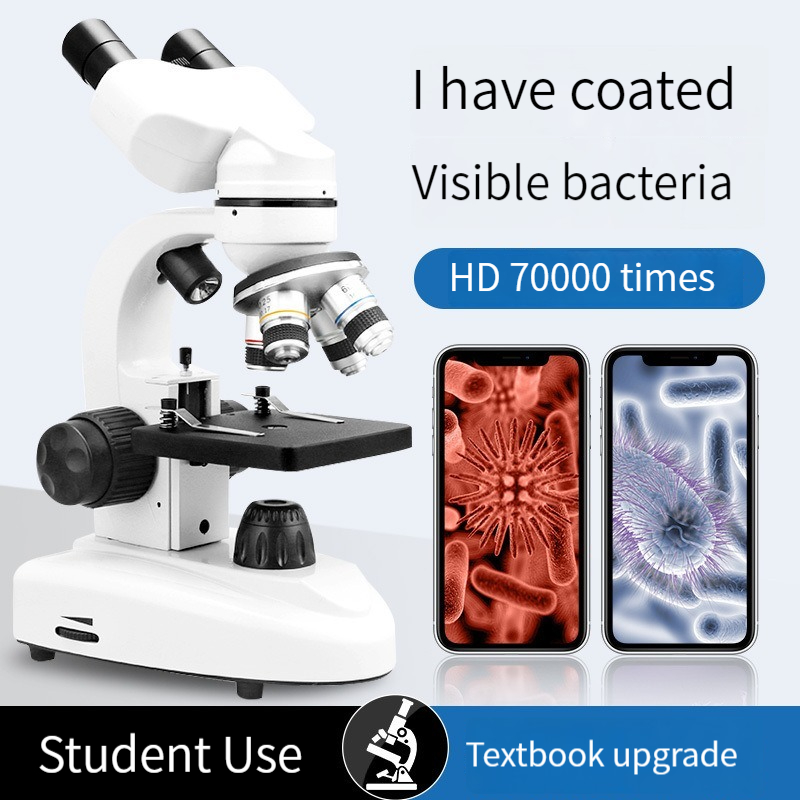 Binocular 30000 Times Children Elementary School Students College Biological Science Laboratory Special HD Microscope Factory Direct Sales. 