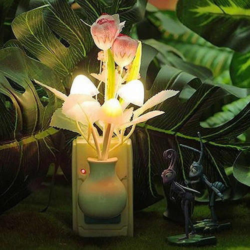 Tulip Flower LED Night Light Soft Romantic Sensor Baby Bed Room Lamp Home Decor. 