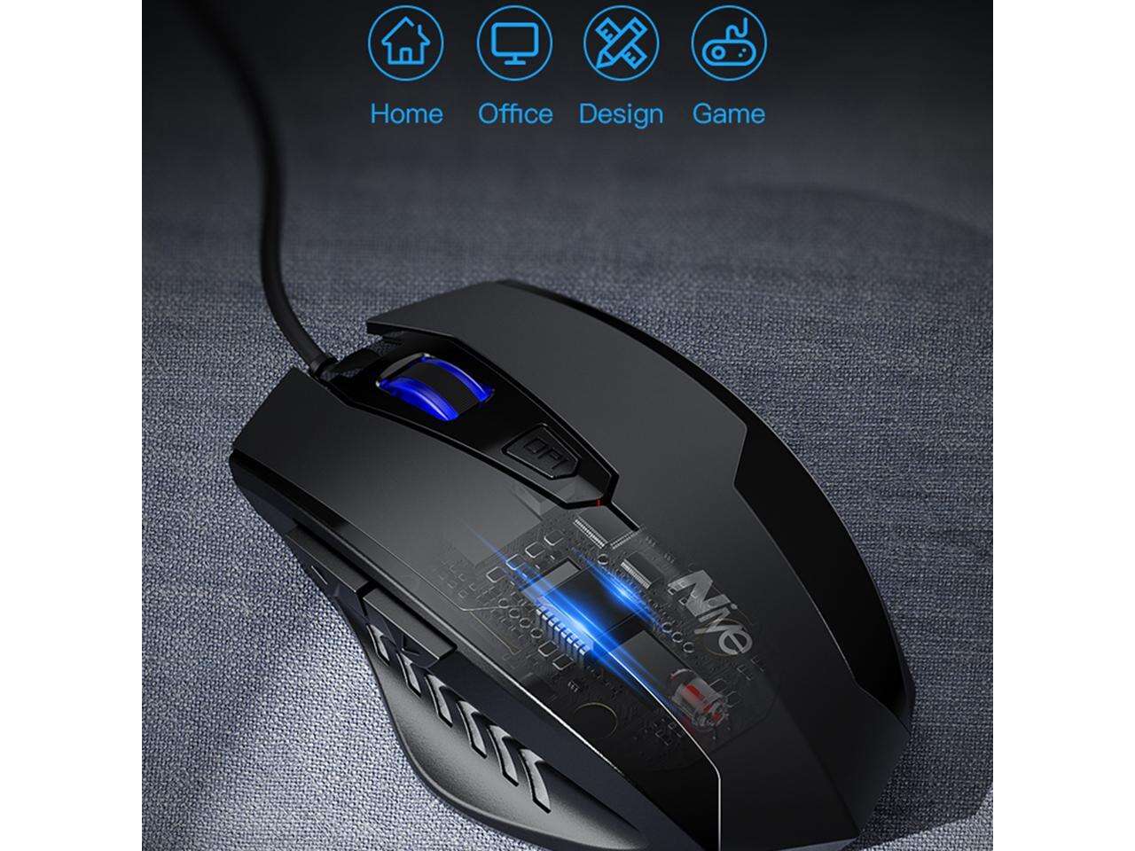 USB Wired Gaming Mouse 2400DPI Adjustable 6 Buttons LED Optical Professional Gamer Mouse Computer Mice for PC Laptop Mouse Gamer. 