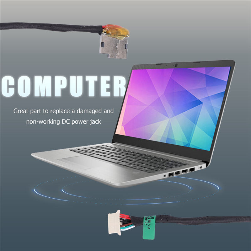 Laptop Power Jack Cable Socket for HP 240 246 250 255 G4 G5 799736-F57 813945-001 DC Jack Replacement. 