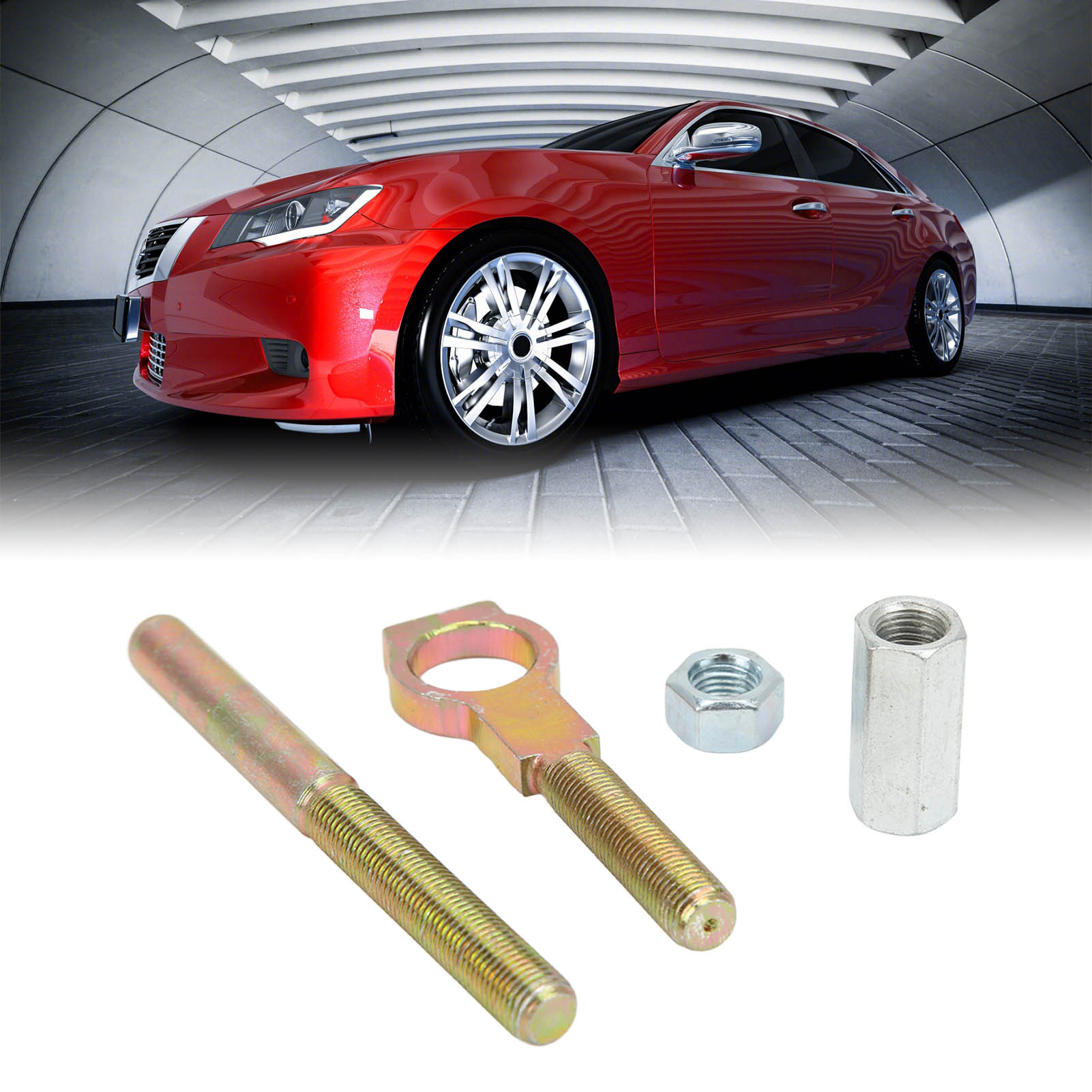 Master Cylinder Push Rod Kit Flexible Professional Repairing Adjustable 5/8 Eyelet Cylinder Push Rods for Automobile. 