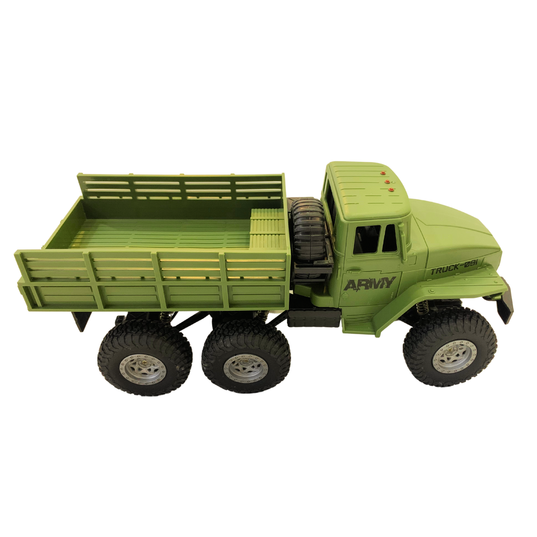 RC Car, 1/16 Model Remote Control Six-Wheel Drive Military Truck RC Toy Car (Green). 