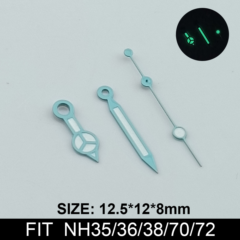 【ZIME】NH35 NH36 Green Luminous Watch Hands for Automatic Movement watch accessories Watch Parts For Wristwatches. 