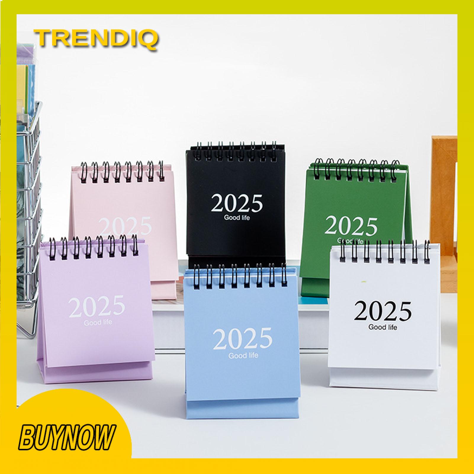 Trendiq Cute Desk Calendar 2025 Desk Calendar Annual Planner Coil Calendar Book Yearly Schedule Organizer for Home Office School Supplies Buyers' Top Choice Desk Calendar 2025. 