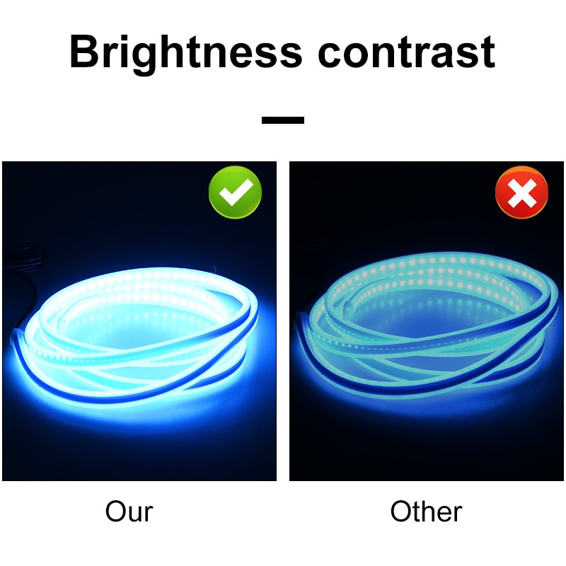 LED Car Hood Atmosphere Lght Strip Waterproof Auto Exterior Decoration Lighting Decorative Headlights Ambient Lamp 12V Universal. 