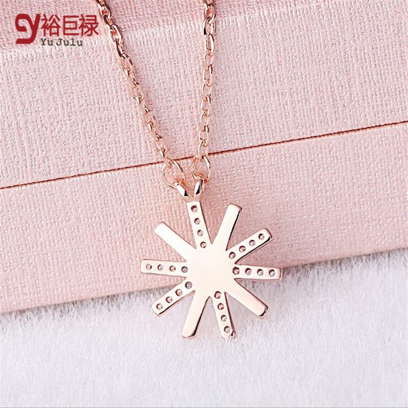 【ZOSR】Silver Sun Cross Flower Necklace Popular Female Descendants Sun Pendant with Chain Fashion Women Gold/Silver Plated Sunflowe. 