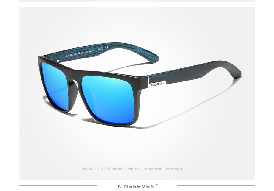 KINGSEVEN TR90 Frame Mirror Lens Original Sunglasses For Men Women Polarized Outdoor Sports Eyewear. 