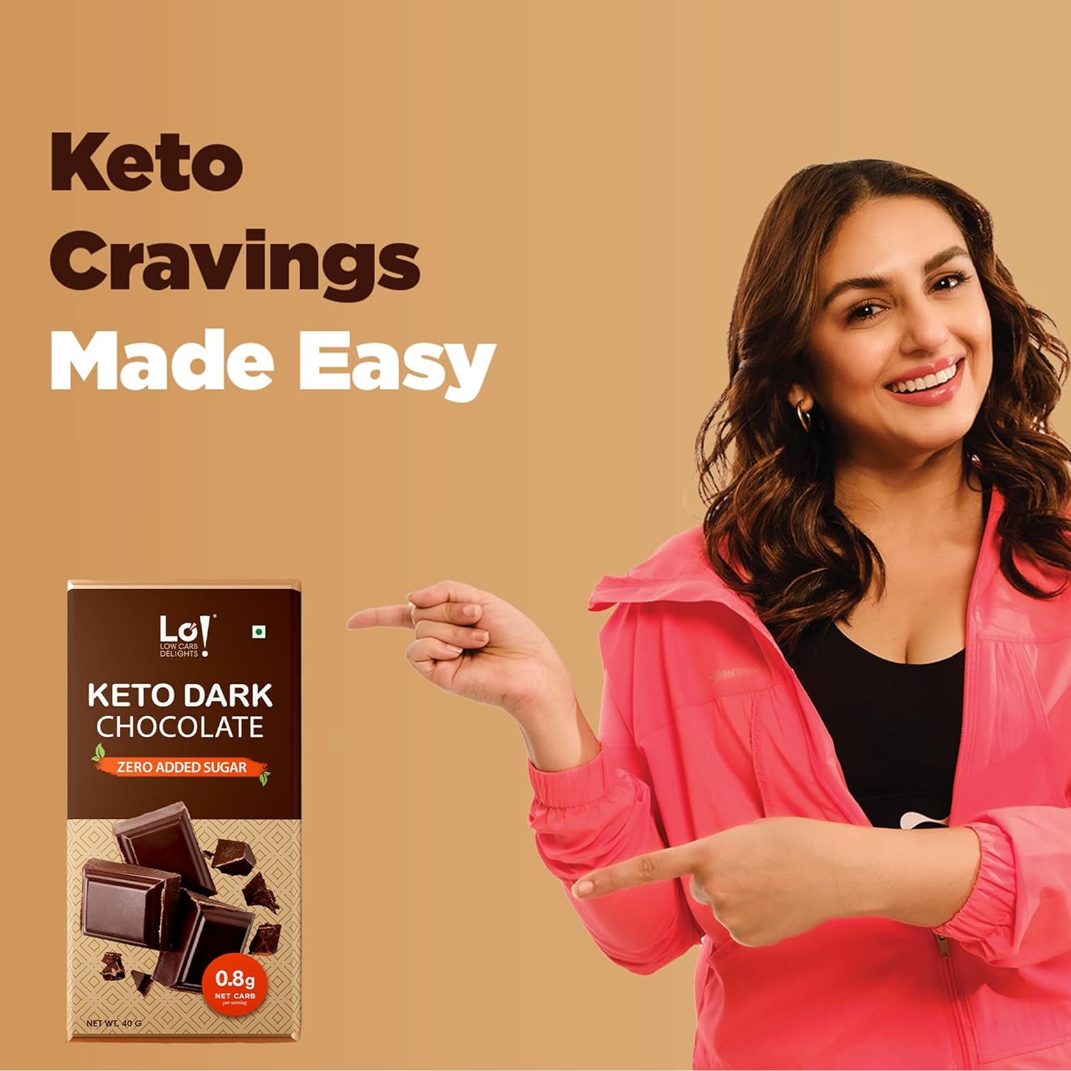 Lo! Foods - Dark Keto Chocolates - 80g | No Added Sugar | Only 0.8g Of Net Carbs Per Serving | Guilt Free Chocolate for Indulgence | Valentine's Chocolate Gift of Dark Chocolates Pack of 2 FROM INDIA (ABR). 