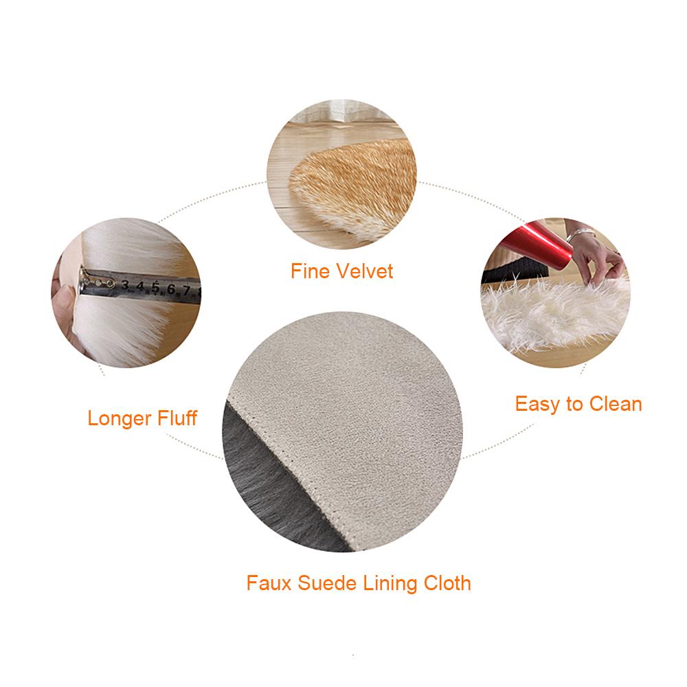 Long Plush Ultra Soft Fluffy Rugs Rectangle Shape Faux Sheepskin Wool Carpet Rug for Living Room Bedroom Balcony Floor Mats. 
