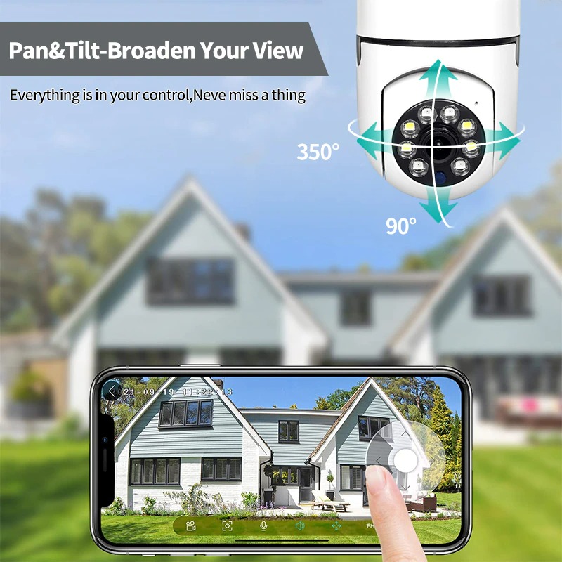 1080P Wifi IP CCTV Security Camera Motion Detection Alarm PTZ Cam. 