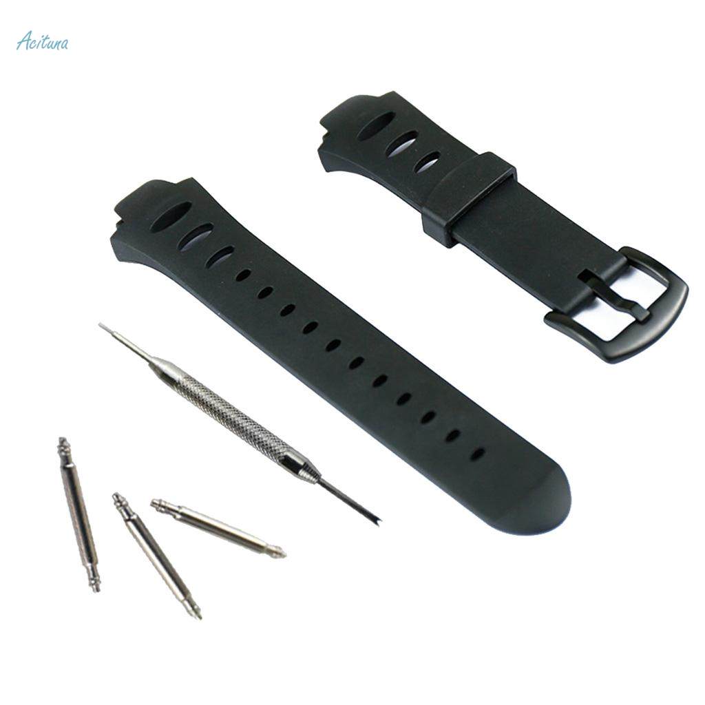 18mm Black Rubber Watch Band/Strap Replacement For Suunto Observer SR