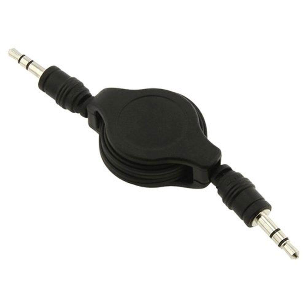 Auxiliary Retractable 3.5MM Jack Male to Male Audio Cable Cord for MP3 iPod iPhone Phones Car Stereos