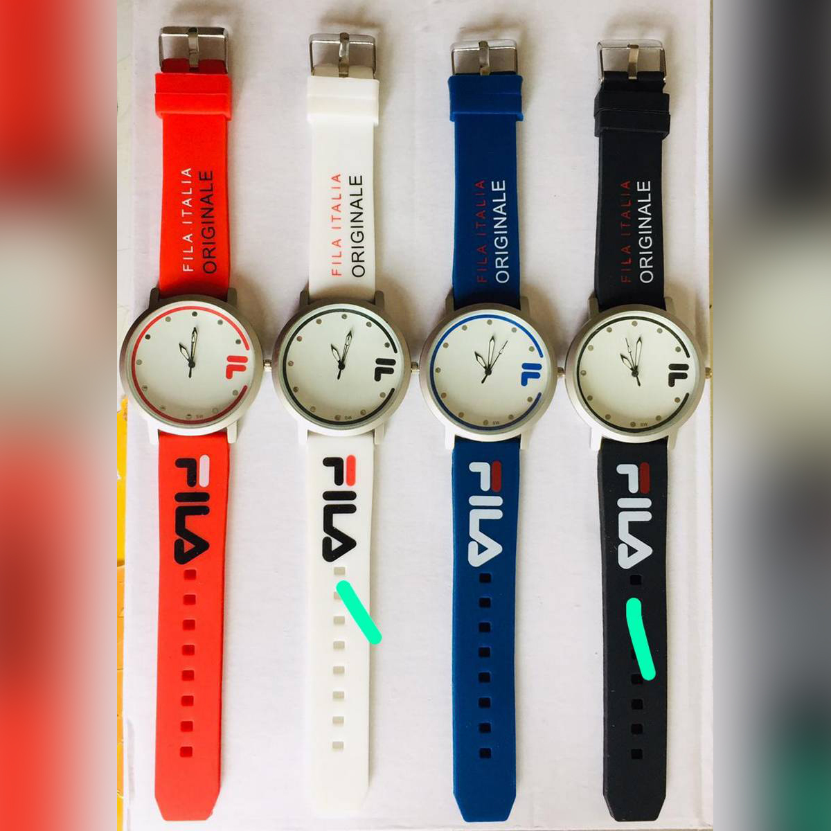 Gents Mens luxury modern FILA Rubber watch